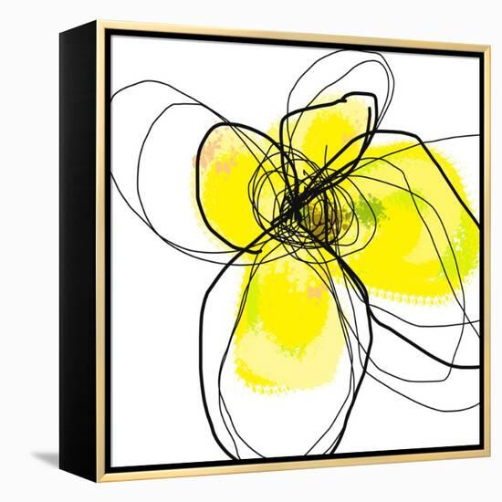 Yellow Petals 3-Jan Weiss-Framed Stretched Canvas