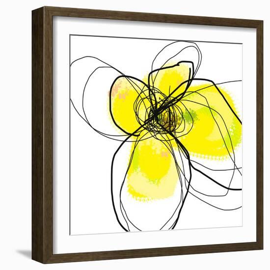 Yellow Petals 3-Jan Weiss-Framed Art Print