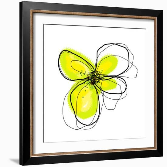 Yellow Petals 4-Jan Weiss-Framed Art Print