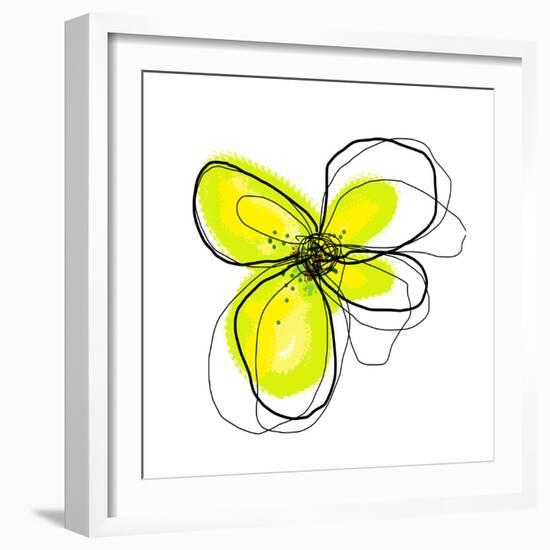 Yellow Petals 4-Jan Weiss-Framed Art Print