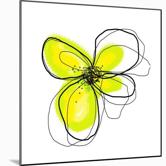 Yellow Petals 4-Jan Weiss-Mounted Art Print