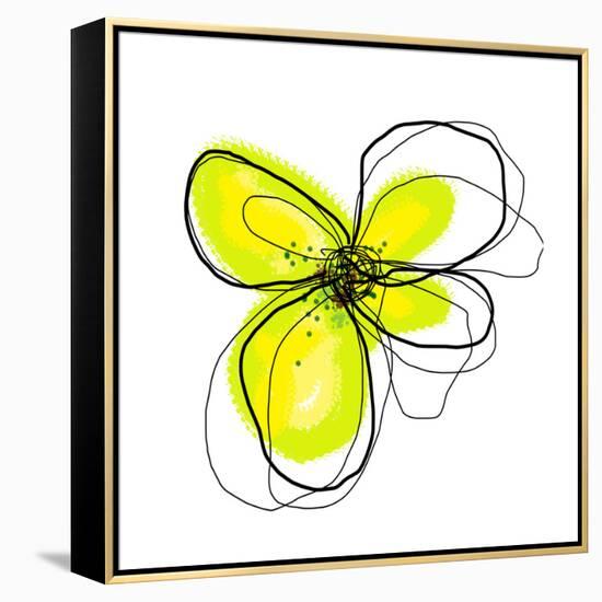 Yellow Petals 4-Jan Weiss-Framed Stretched Canvas