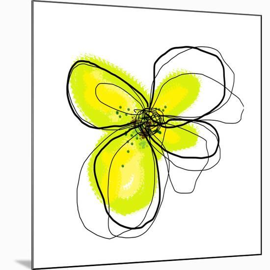 Yellow Petals 4-Jan Weiss-Mounted Art Print