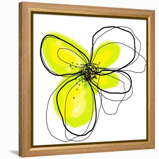 Yellow Petals One-Jan Weiss-Framed Stretched Canvas