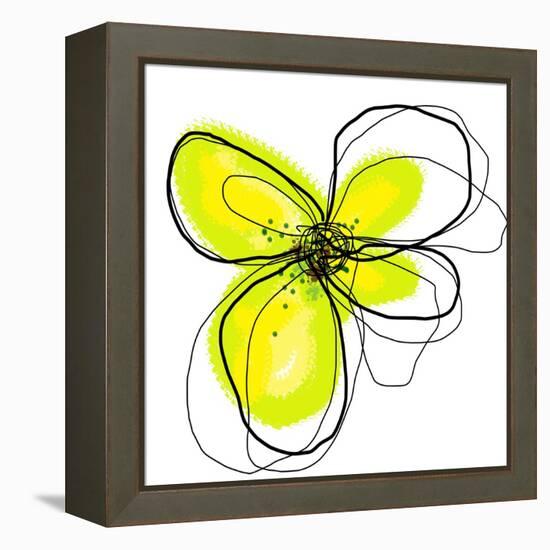 Yellow Petals One-Jan Weiss-Framed Stretched Canvas