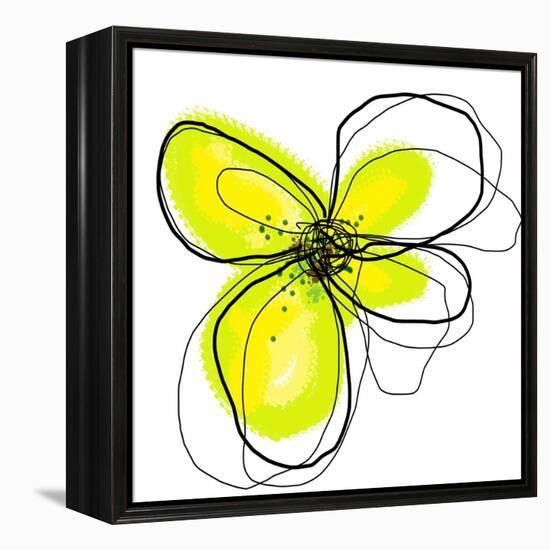 Yellow Petals One-Jan Weiss-Framed Stretched Canvas