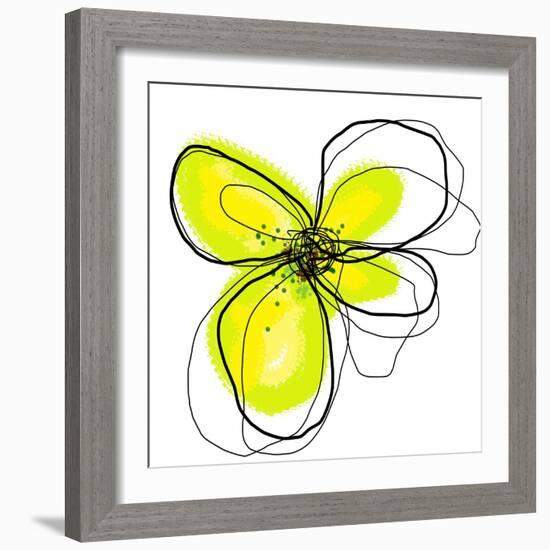 Yellow Petals One-Jan Weiss-Framed Premium Giclee Print