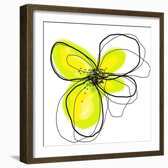 Yellow Petals One-Jan Weiss-Framed Premium Giclee Print