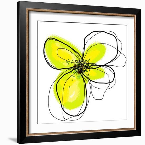 Yellow Petals One-Jan Weiss-Framed Premium Giclee Print