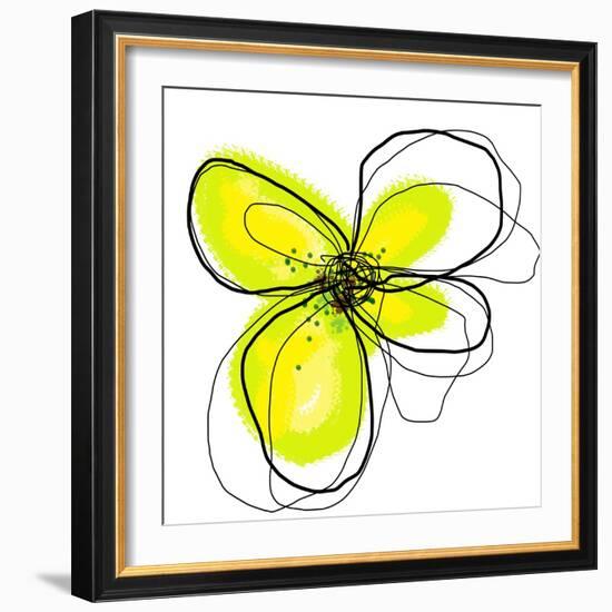 Yellow Petals One-Jan Weiss-Framed Premium Giclee Print