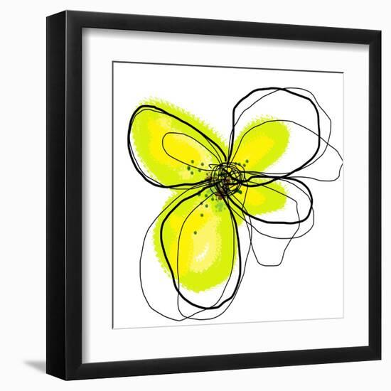 Yellow Petals One-Jan Weiss-Framed Art Print