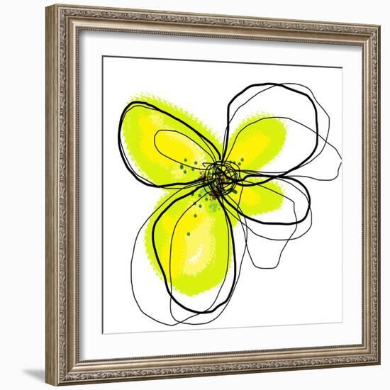 Yellow Petals One-Jan Weiss-Framed Art Print