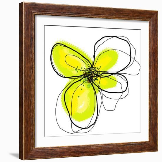 Yellow Petals One-Jan Weiss-Framed Art Print