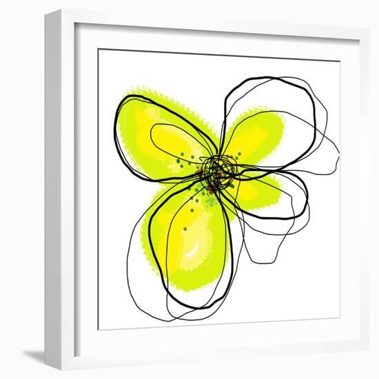 Yellow Petals One-Jan Weiss-Framed Art Print