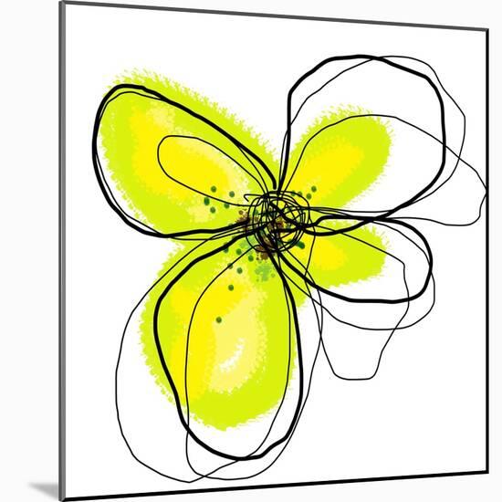 Yellow Petals One-Jan Weiss-Mounted Art Print