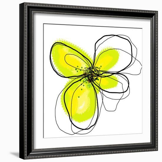 Yellow Petals One-Jan Weiss-Framed Art Print