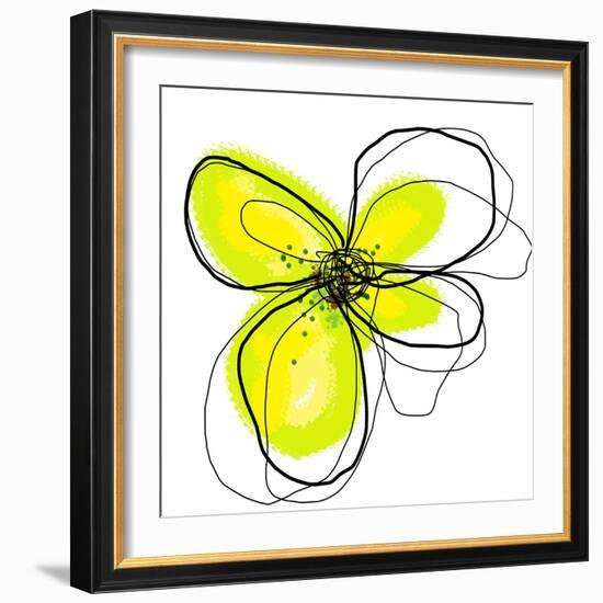 Yellow Petals One-Jan Weiss-Framed Art Print