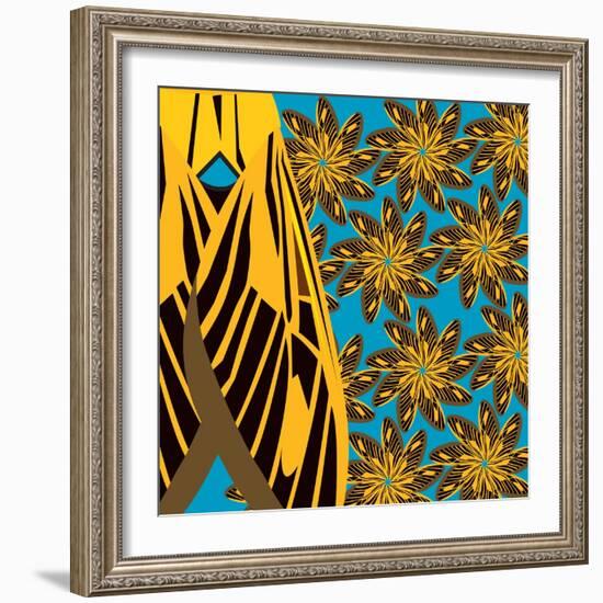 Yellow Pinwheels Made of Moths-Belen Mena-Framed Giclee Print