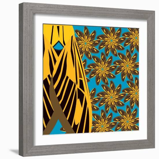 Yellow Pinwheels Made of Moths-Belen Mena-Framed Giclee Print