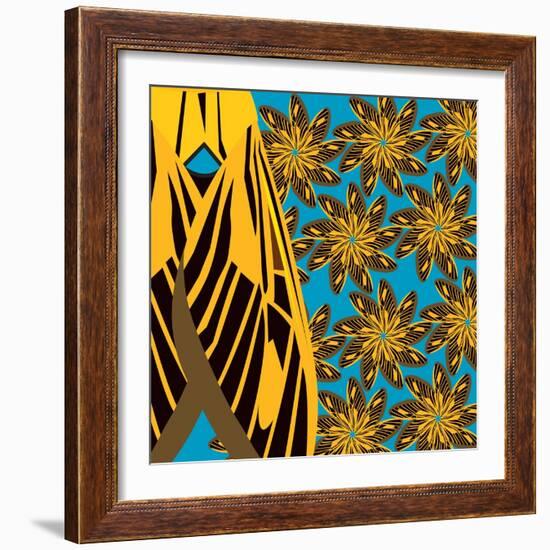 Yellow Pinwheels Made of Moths-Belen Mena-Framed Giclee Print