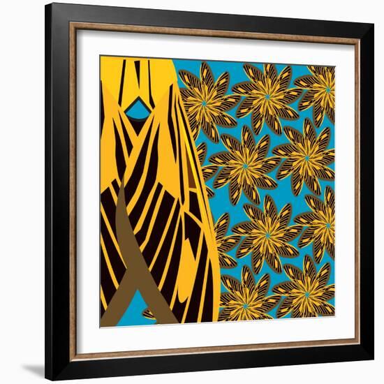 Yellow Pinwheels Made of Moths-Belen Mena-Framed Giclee Print