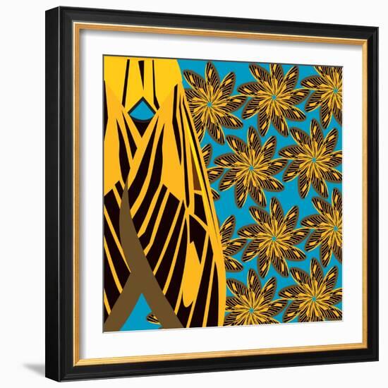 Yellow Pinwheels Made of Moths-Belen Mena-Framed Giclee Print