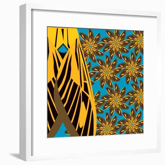 Yellow Pinwheels Made of Moths-Belen Mena-Framed Giclee Print