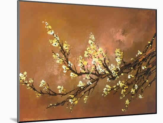 Yellow Plum Blossom 2-Thomas Leung-Mounted Giclee Print