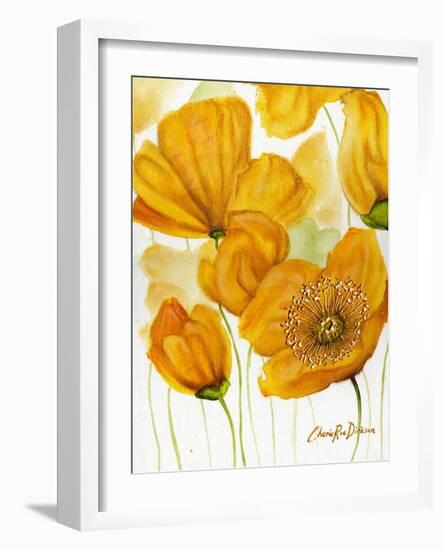 Yellow Poppies-Cherie Roe Dirksen-Framed Giclee Print