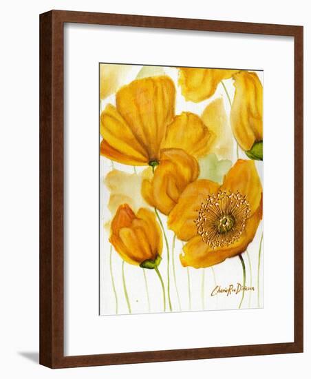 Yellow Poppies-Cherie Roe Dirksen-Framed Giclee Print