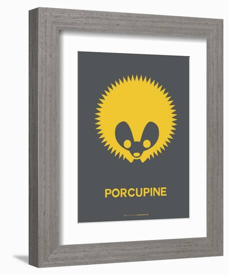 Yellow Porcupine Multilingual Poster-NaxArt-Framed Art Print