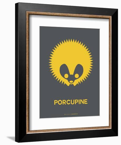 Yellow Porcupine Multilingual Poster-NaxArt-Framed Art Print