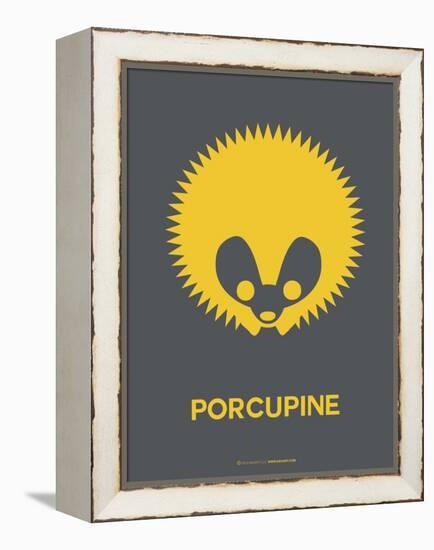 Yellow Porcupine Multilingual Poster-NaxArt-Framed Stretched Canvas