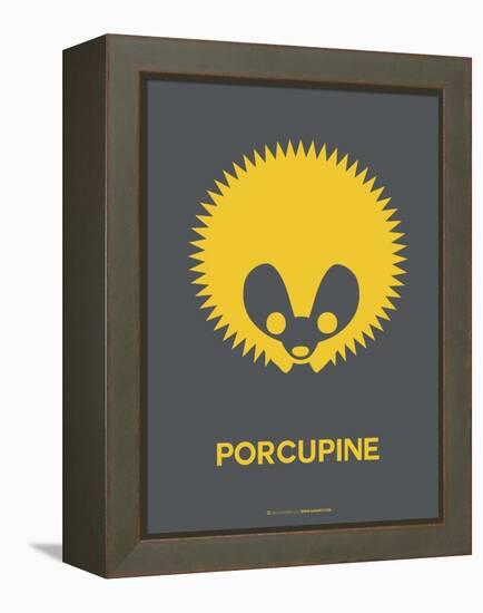 Yellow Porcupine Multilingual Poster-NaxArt-Framed Stretched Canvas