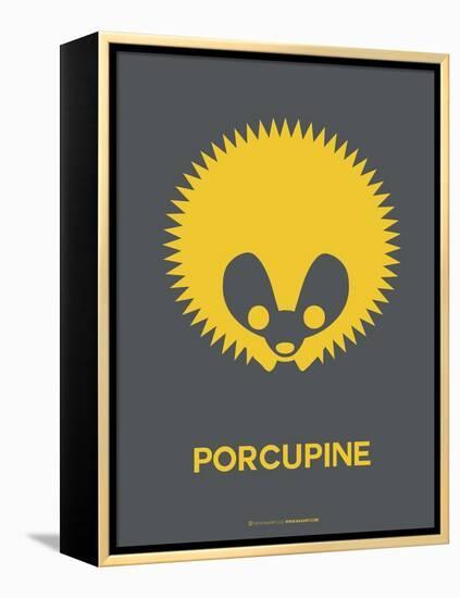 Yellow Porcupine Multilingual Poster-NaxArt-Framed Stretched Canvas