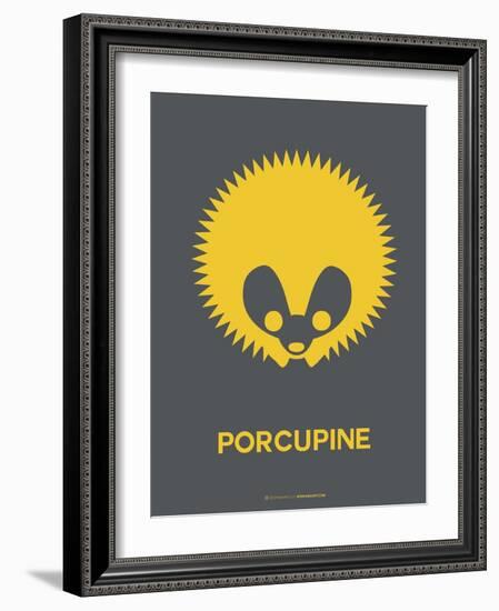 Yellow Porcupine Multilingual Poster-NaxArt-Framed Art Print