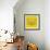 Yellow Raccoon Polygon-Lisa Kroll-Framed Art Print displayed on a wall