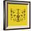 Yellow Raccoon Polygon-Lisa Kroll-Framed Art Print