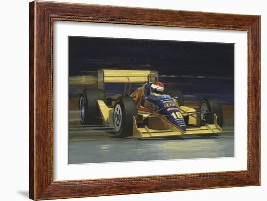 Yellow Race Car-William Vanderdasson-Framed Giclee Print