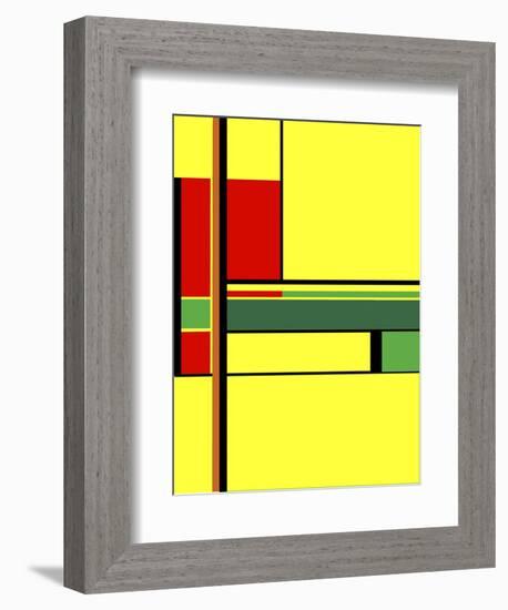 Yellow Rectangles-Diana Ong-Framed Giclee Print