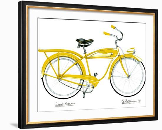 Yellow Roadrunner-Jennifer Goldberger-Framed Art Print