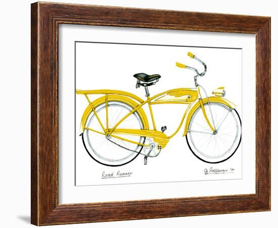 Yellow Roadrunner-Jennifer Goldberger-Framed Art Print