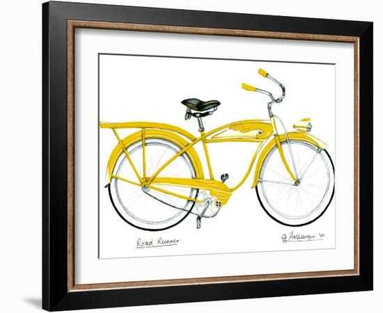 Yellow Roadrunner-Jennifer Goldberger-Framed Art Print