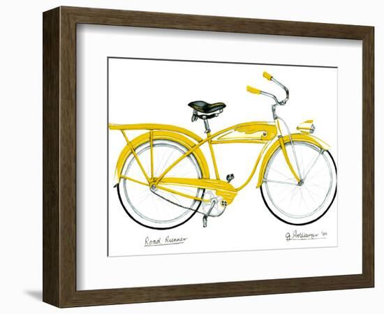 Yellow Roadrunner-Jennifer Goldberger-Framed Art Print