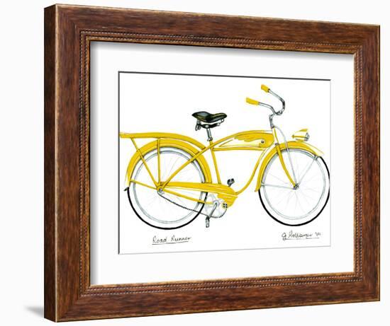 Yellow Roadrunner-Jennifer Goldberger-Framed Art Print