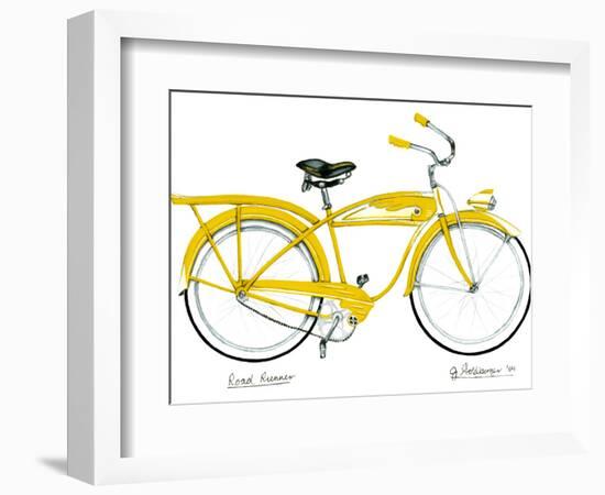 Yellow Roadrunner-Jennifer Goldberger-Framed Premium Giclee Print