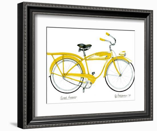 Yellow Roadrunner-Jennifer Goldberger-Framed Premium Giclee Print