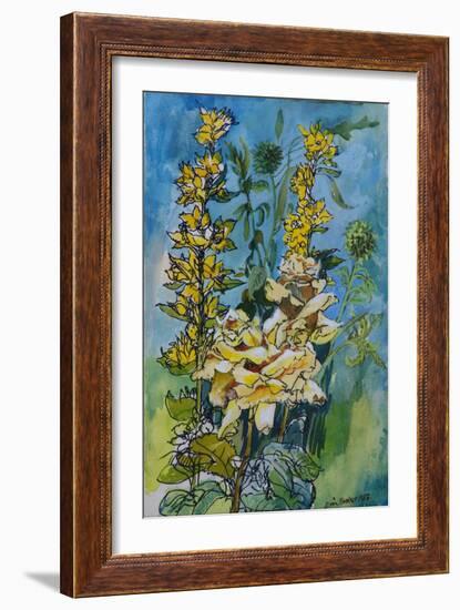 Yellow Rose and Loosestrife, 1983-Brenda Brin Booker-Framed Giclee Print