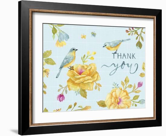 Yellow Rose Thank You-Yachal Design-Framed Giclee Print