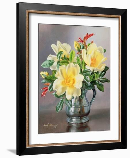 Yellow Roses in a Tankard-Albert Williams-Framed Giclee Print